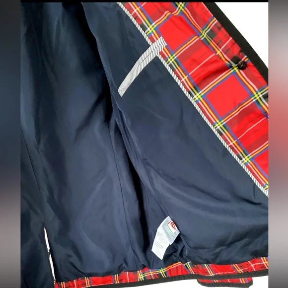 J.Crew Quilted Regent blazer-jacket red Stewart tartan w/30% recycled PrimaLoft - Picture 11 of 11